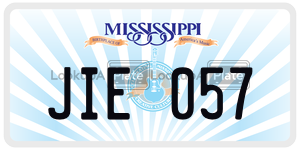 JIE057 license plate in Mississippi