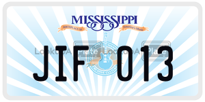 JIF013  license plate in MS