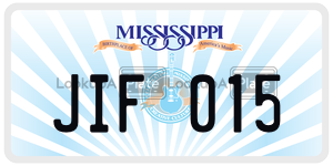 JIF015  license plate in MS
