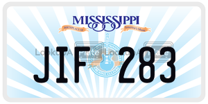 JIF283  license plate in MS