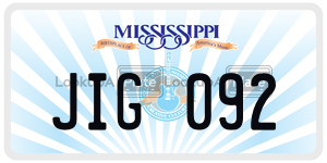JIG092  license plate in MS