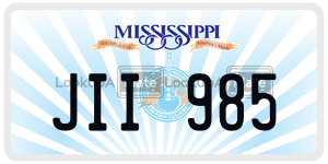 JII985  license plate in MS