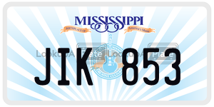 JIK853  license plate in MS