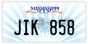 JIK858  license plate in MS