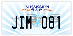 JIM081  license plate in MS