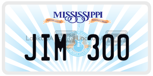 JIM300  license plate in MS