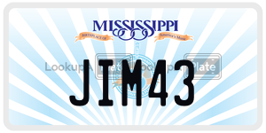 JIM43 license plate in Mississippi