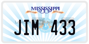 JIM433  license plate in MS