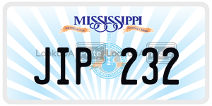 JIP232  license plate in MS