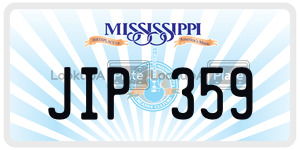 JIP359  license plate in MS