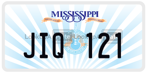 JIQ121  license plate in MS