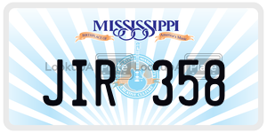 JIR358  license plate in MS