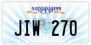 JIW270  license plate in MS