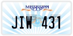 JIW431  license plate in MS