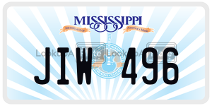 JIW496  license plate in MS