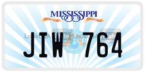 JIW764  license plate in MS