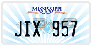 JIX957  license plate in MS