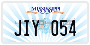 JIY054 license plate in Mississippi