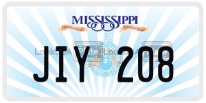 JIY208  license plate in MS
