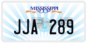 JJA289  license plate in MS