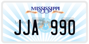 JJA990  license plate in MS