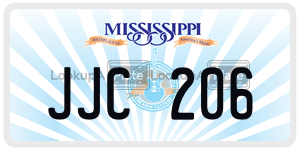 JJC206  license plate in MS