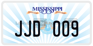 JJD009  license plate in MS