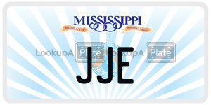 JJE  license plate in MS