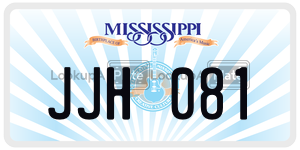 JJH081  license plate in MS