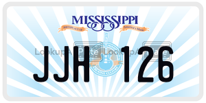 JJH126  license plate in MS
