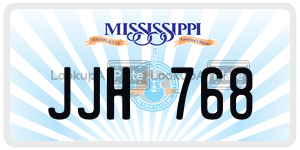 JJH768  license plate in MS