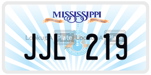 JJL219  license plate in MS
