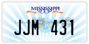 JJM431  license plate in MS