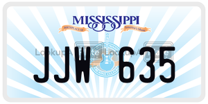 JJW635  license plate in MS
