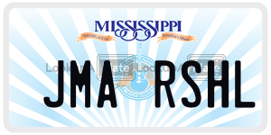 JMARSHL  license plate in MS