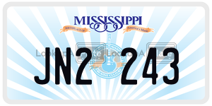 JN2243  license plate in MS