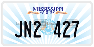 JN2427  license plate in MS