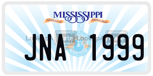 JNA1999  license plate in MS