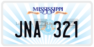 JNA321  license plate in MS