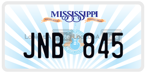 JNB845  license plate in MS