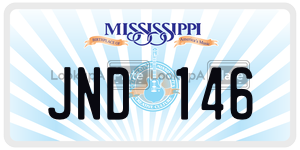 JND146  license plate in MS