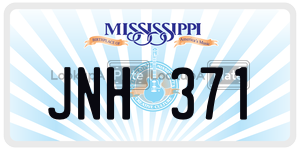 JNH371  license plate in MS