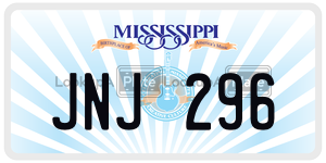JNJ296  license plate in MS