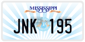 JNK195  license plate in MS
