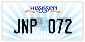 JNP072  license plate in MS