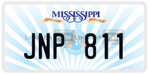 JNP811  license plate in MS