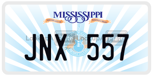 JNX557  license plate in MS