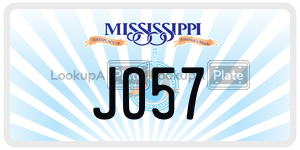 JO57  license plate in MS