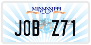 JOBZ71  license plate in MS