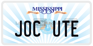 JOCUTE  license plate in MS